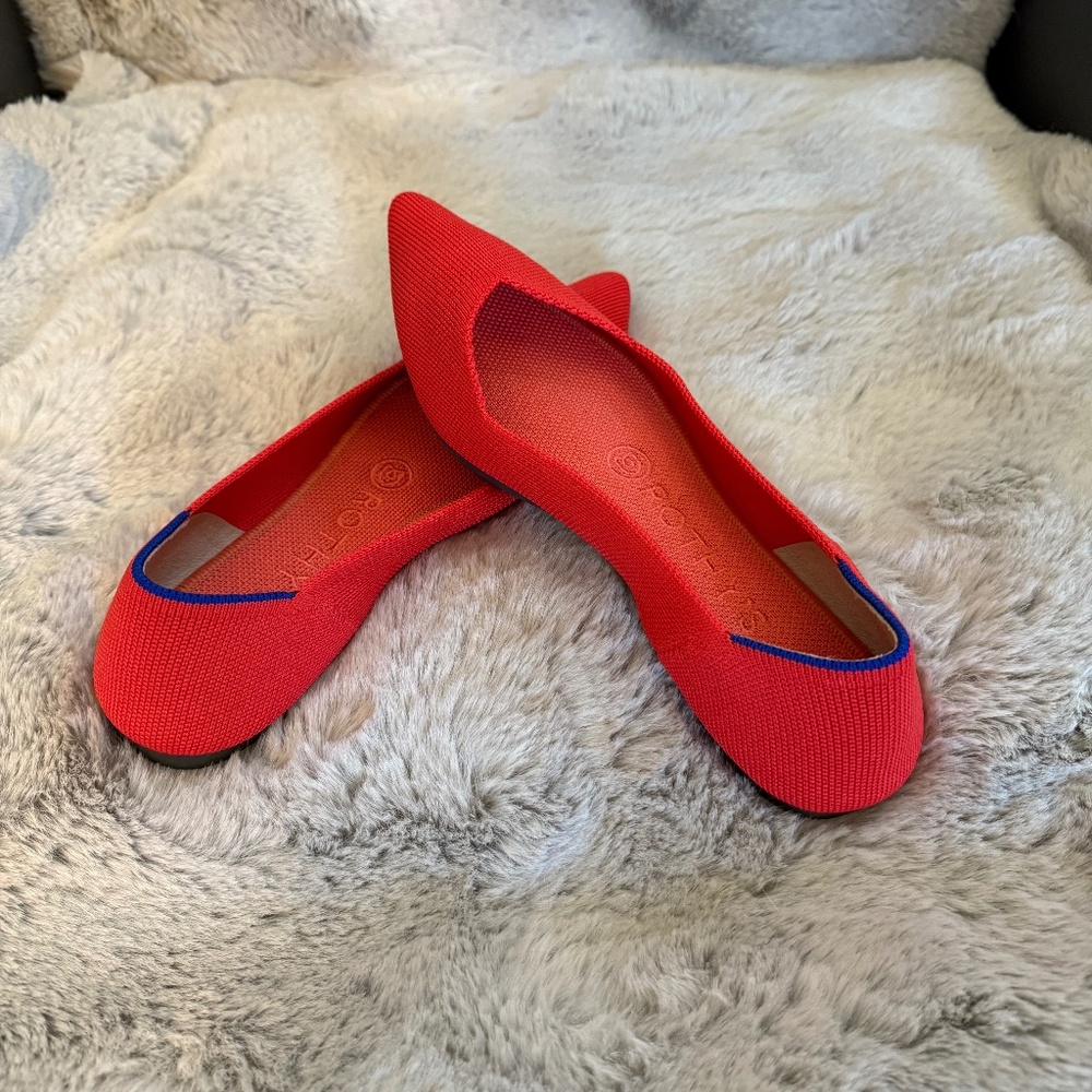 Rothy’s The Point Shoes - 7.5 in Flame (discontinued color)
